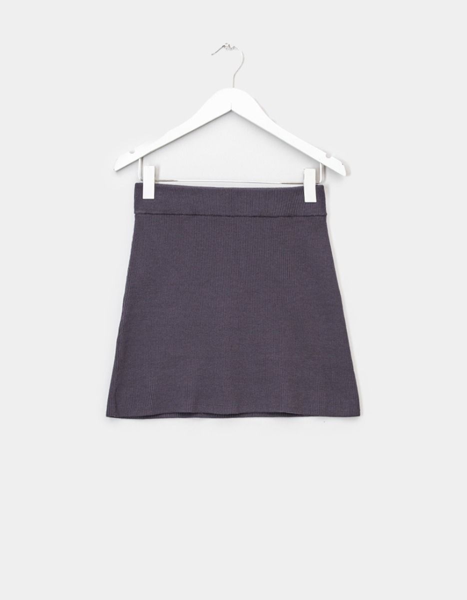 Ottie Knit Skirt in Dusty Navy_0
