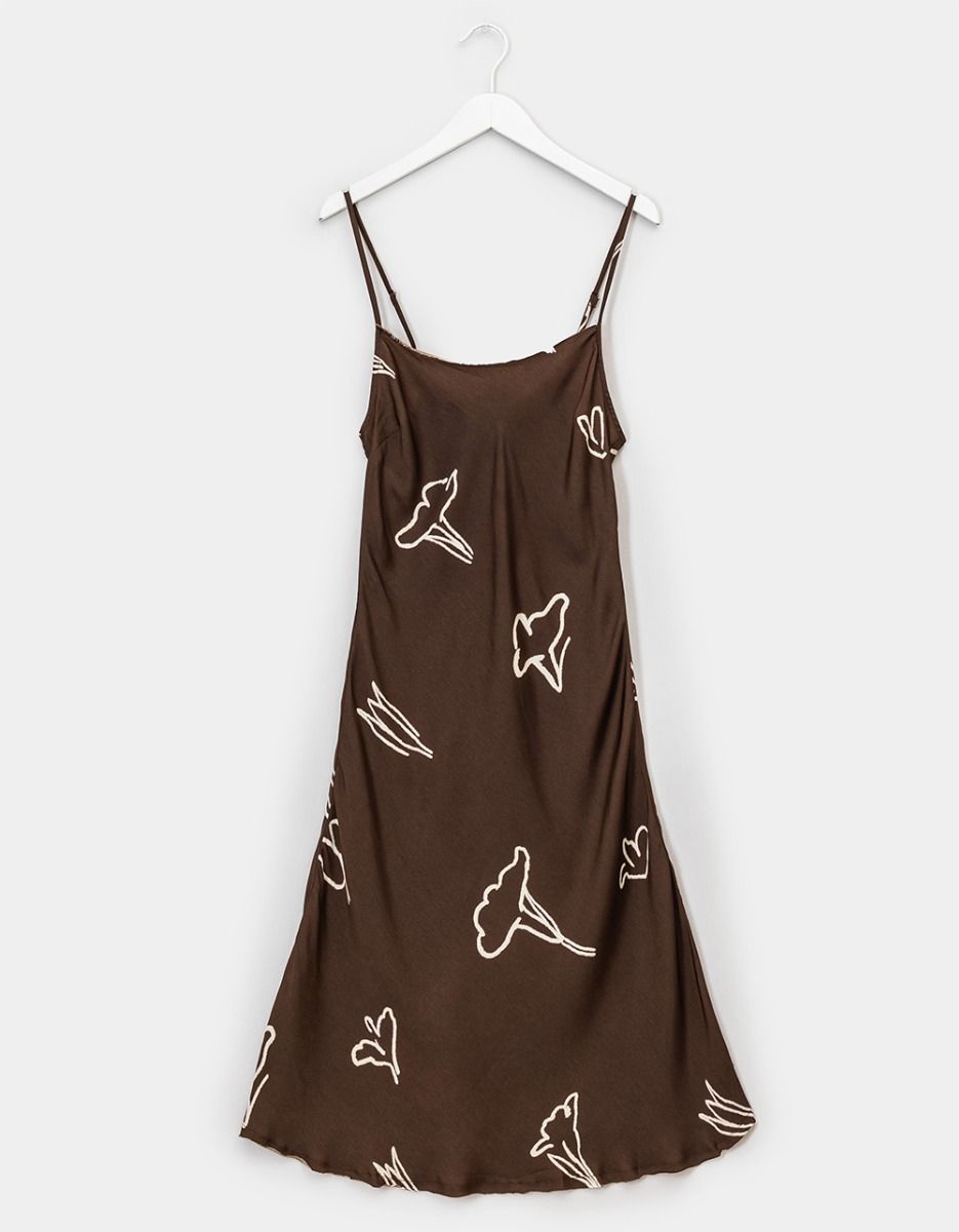 Painted Flower Slip Dress_0