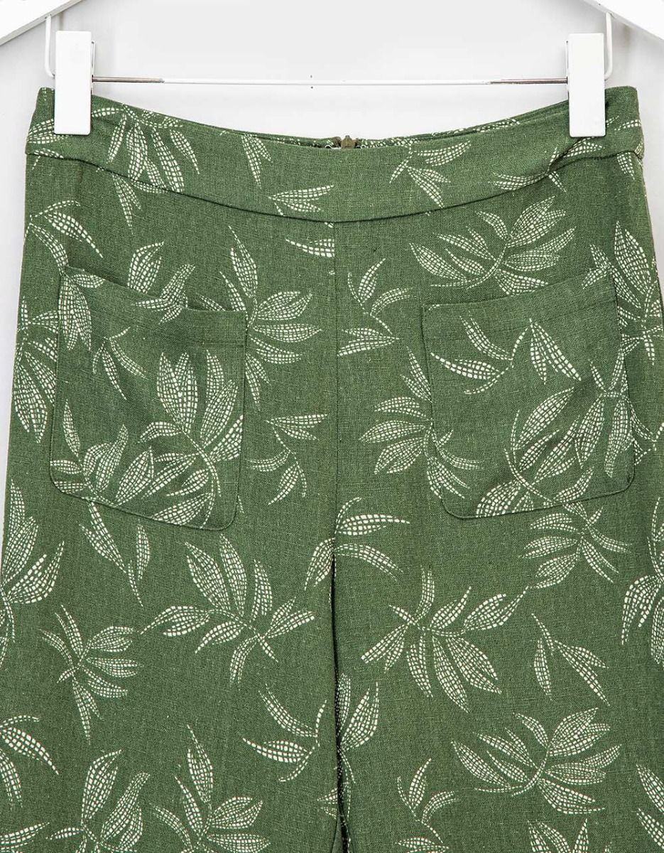 Palm Print Pants_1