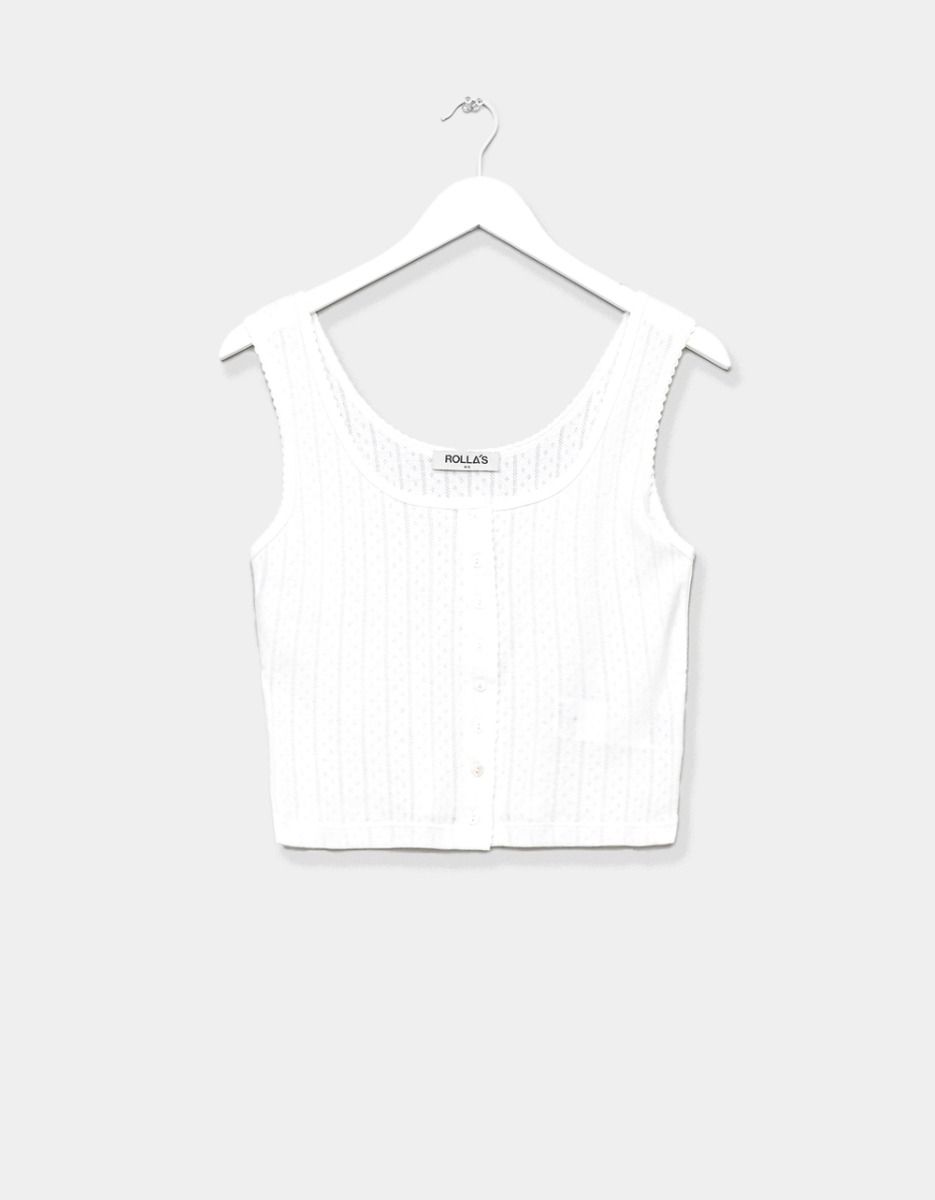 Paloma Pointelle Tank in Ivory_0