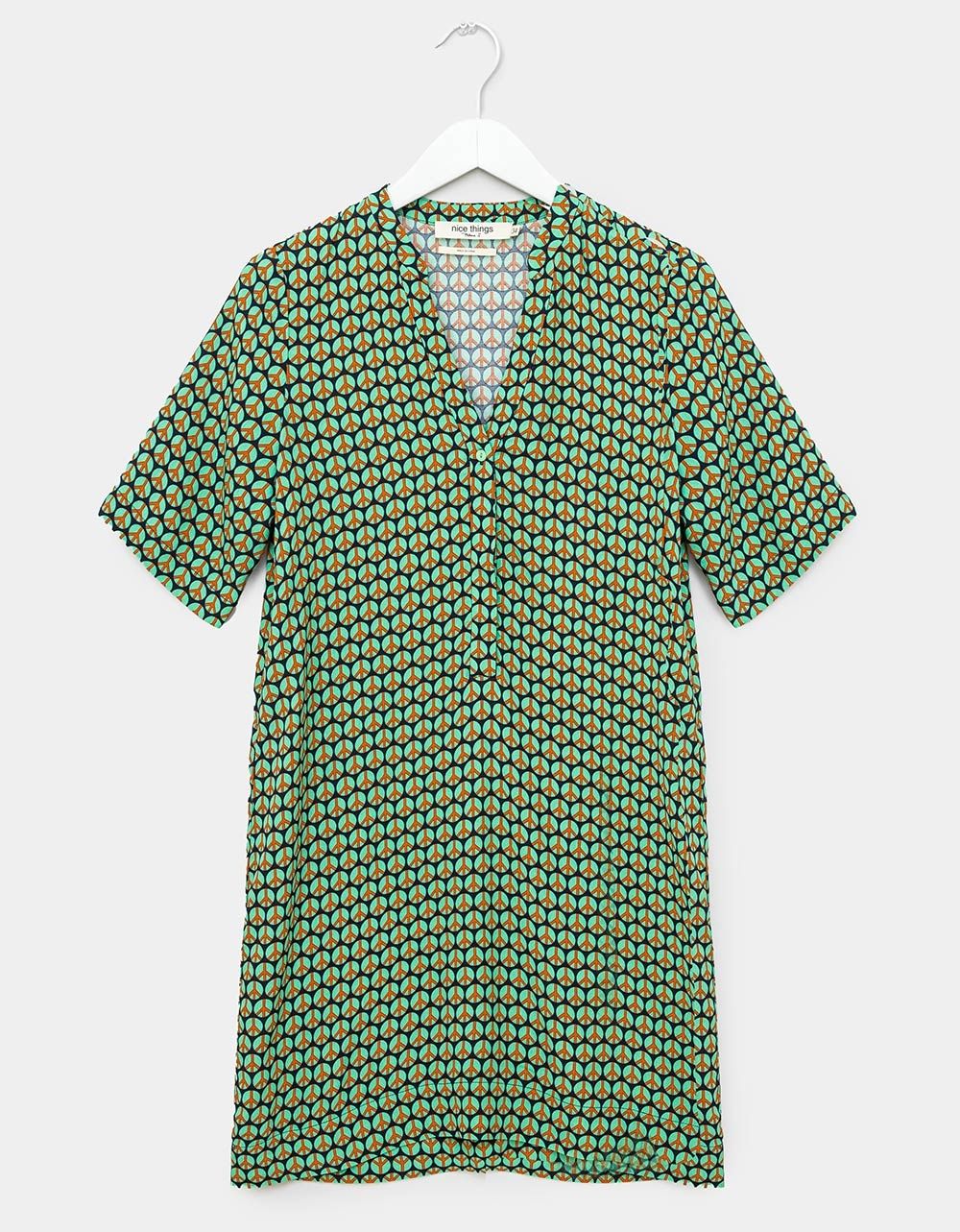 Peace Dot Tunic Dress_0