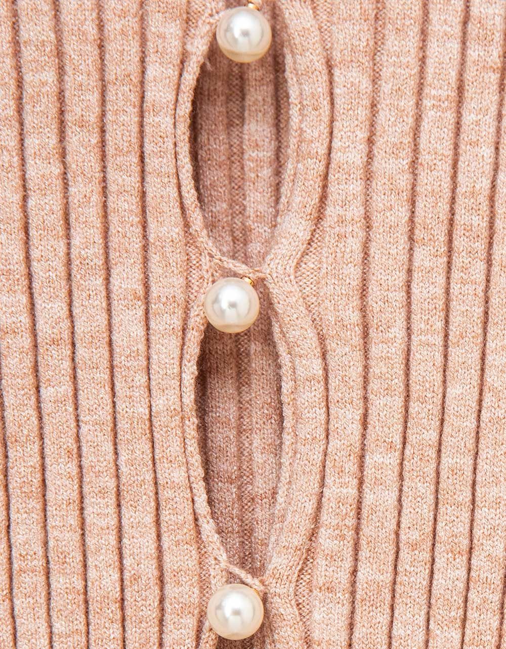 Pearl Button Cardi in Oatmeal_3