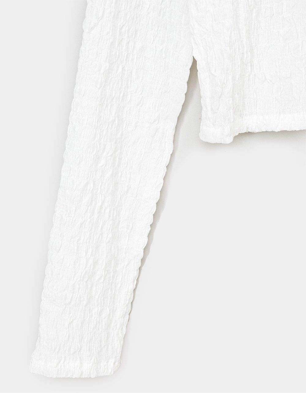 Phoebe Crinkle Shirt in Ivory_2