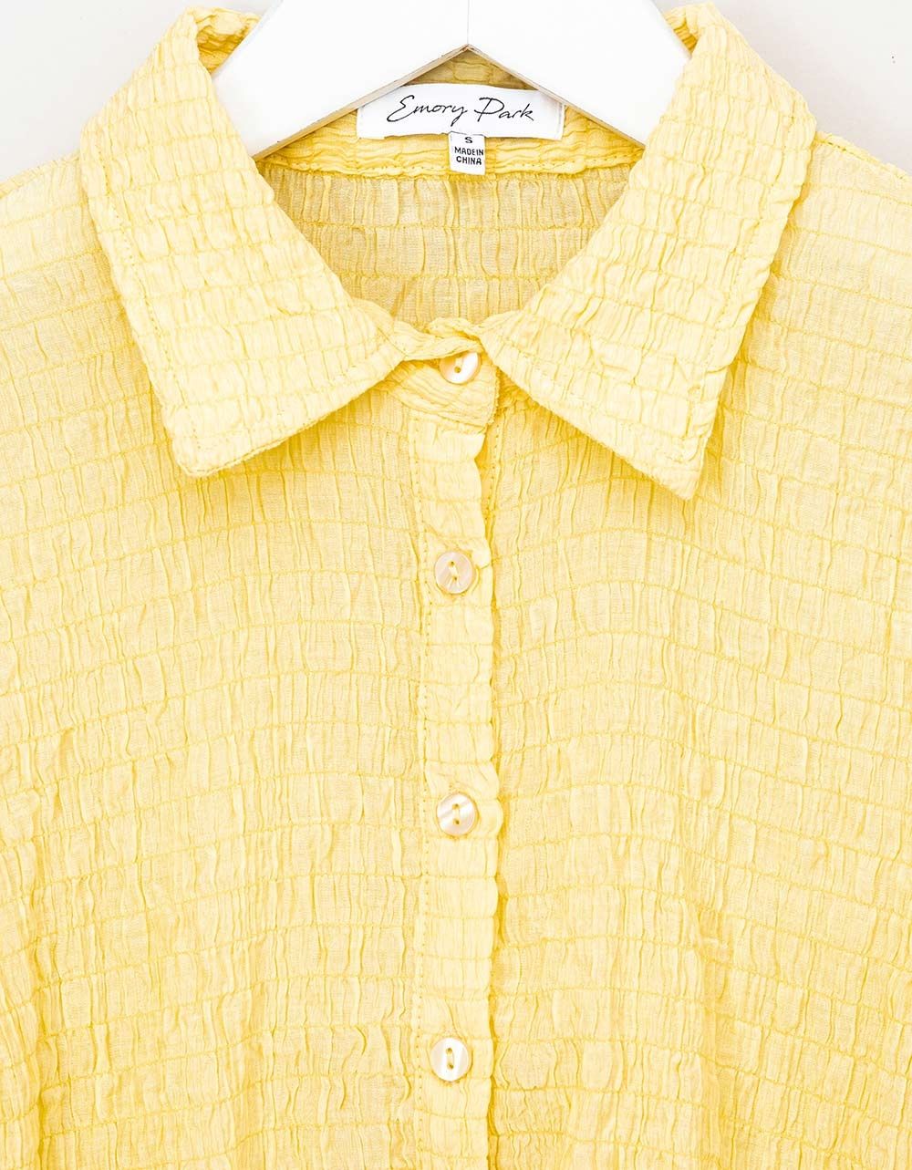 Phoebe Crinkle Shirt in Lt. Yellow_1