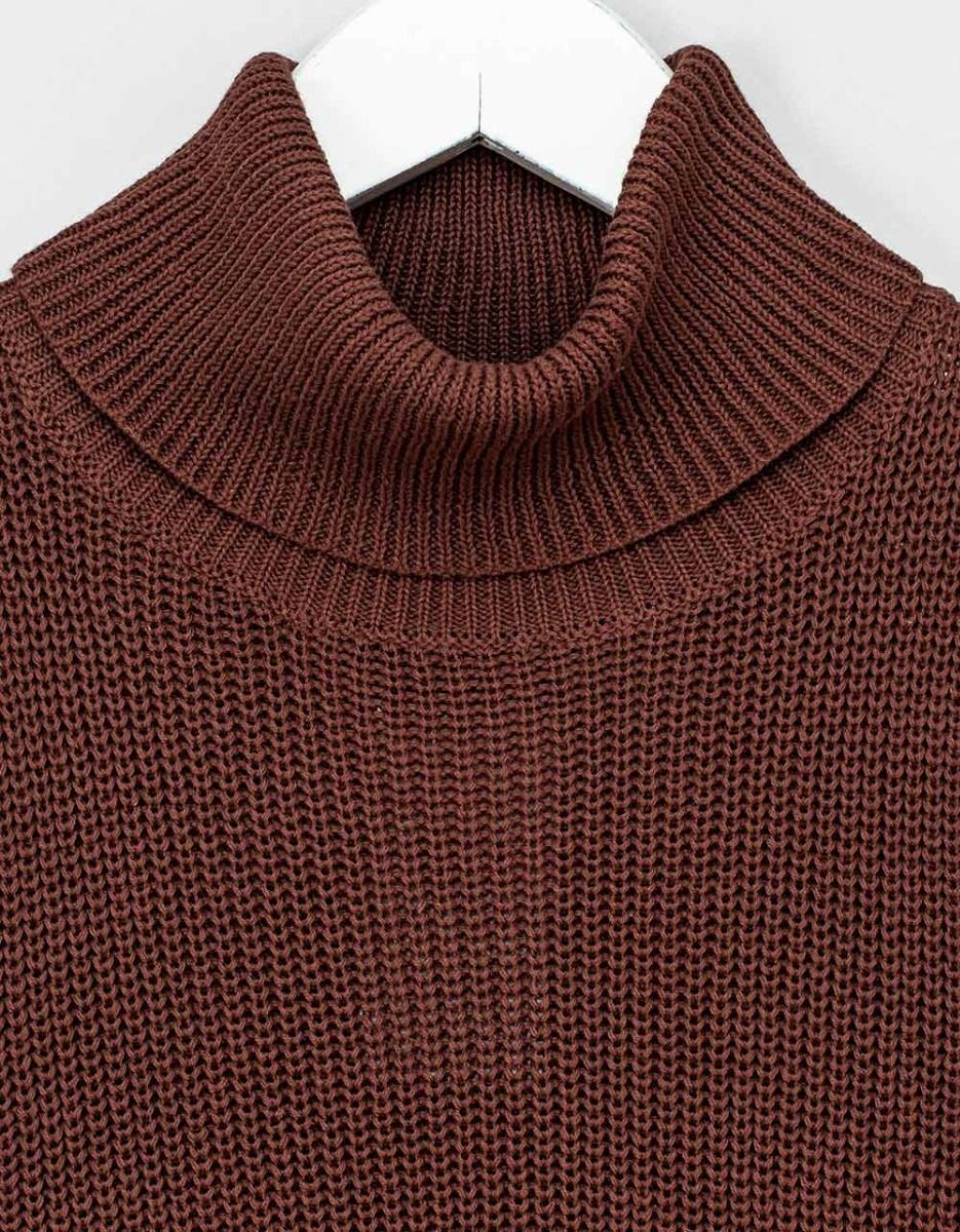 Pia Knit Turtleneck in Brown_3