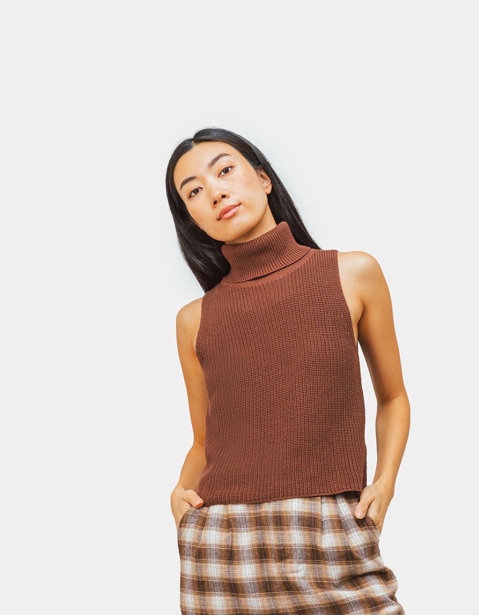 Pia Knit Turtleneck in Brown_1