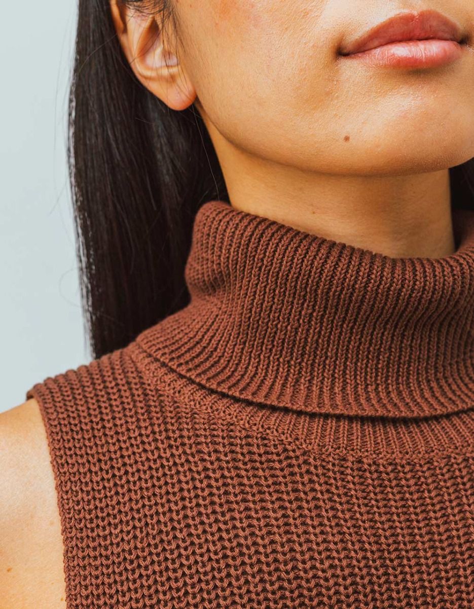 Pia Knit Turtleneck in Brown_4