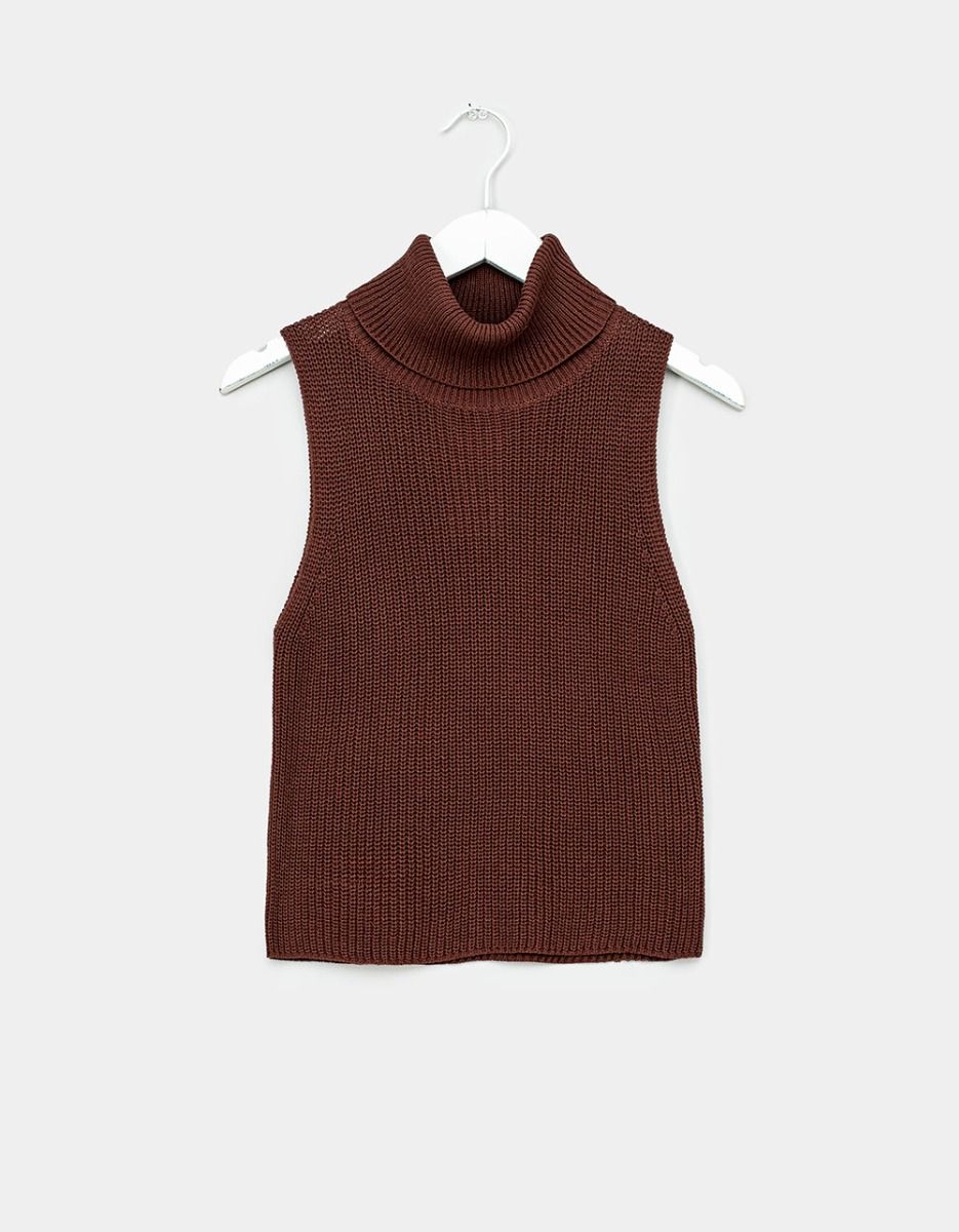 Pia Knit Turtleneck in Brown_0