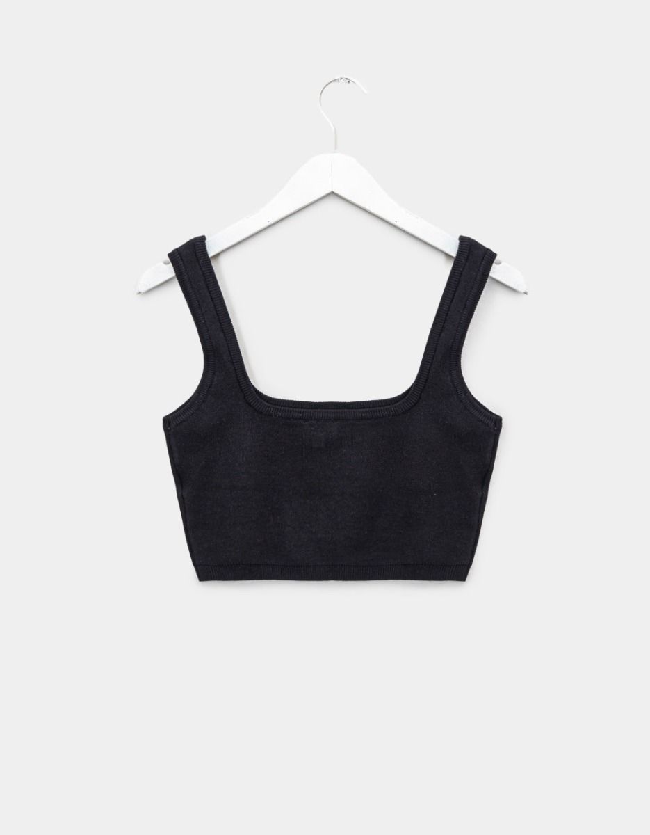 Piccola Crop Knit in Black_4