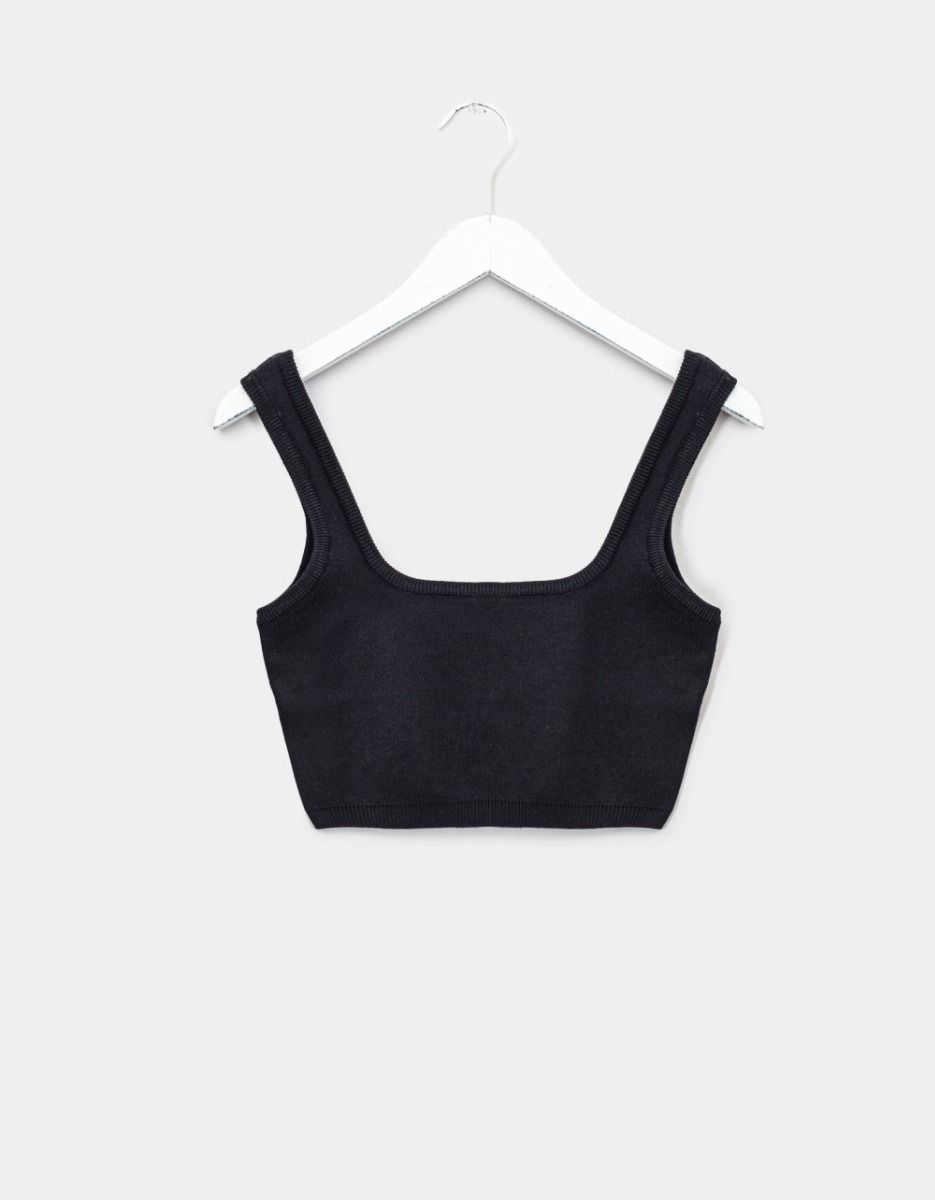 Piccola Crop Knit in Black_0