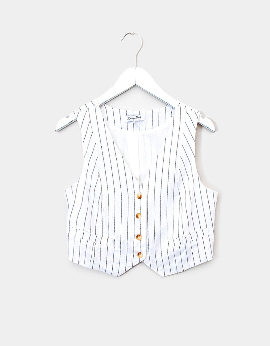 Pinstripe Boutonner Vest_0