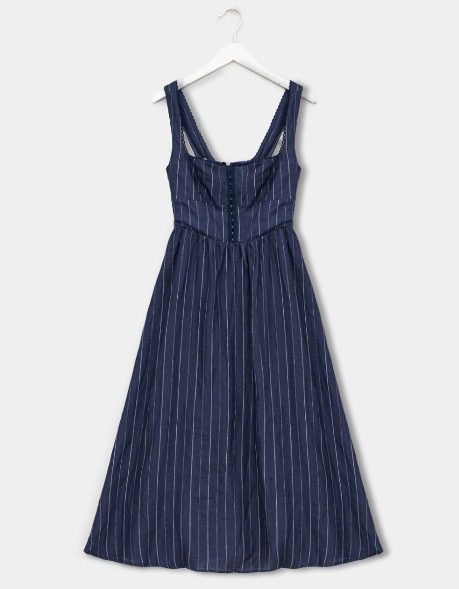 Pinstripe Daphne Dress_0