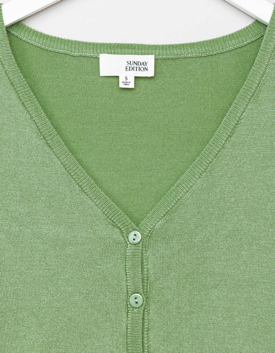 Pistachio V-Neck Cardi_2