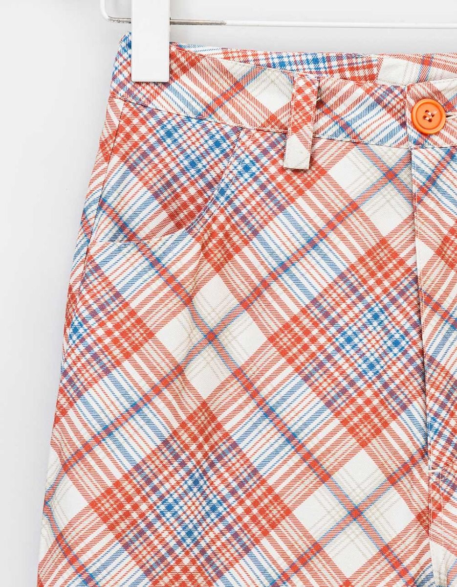 Plaid Bootcut Pants_5