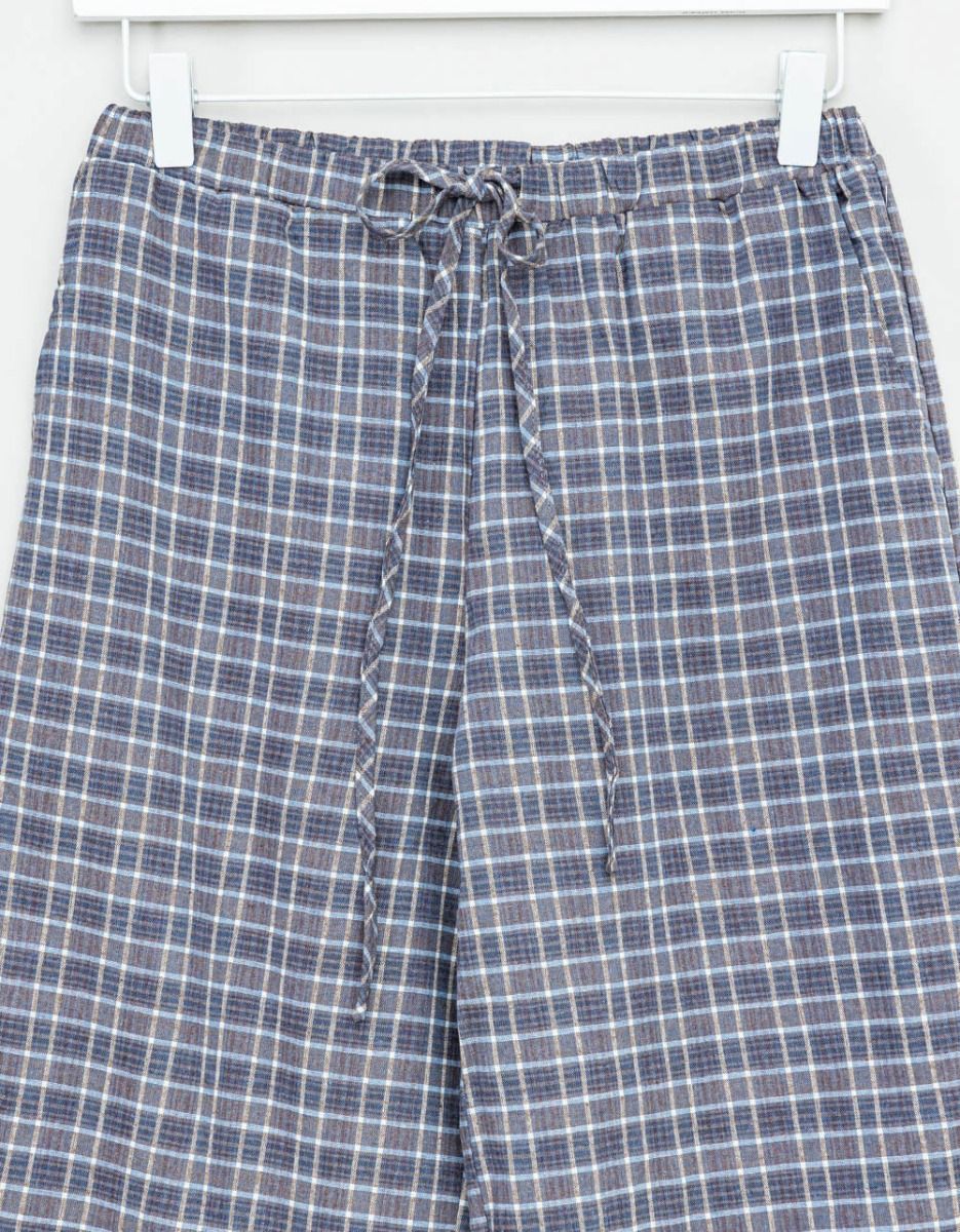 Plaid Drawstring Pants_5
