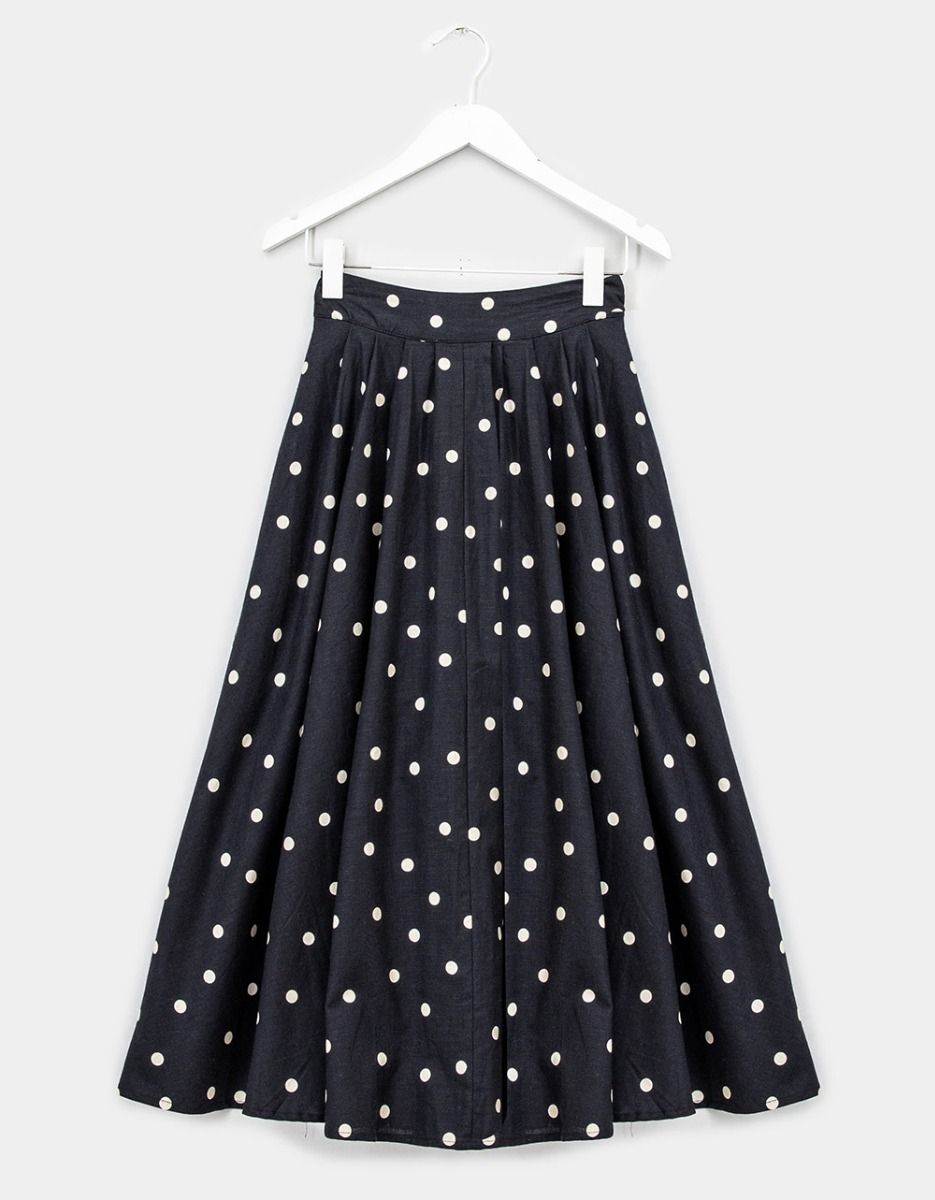 Pleated Dot Skirt_0