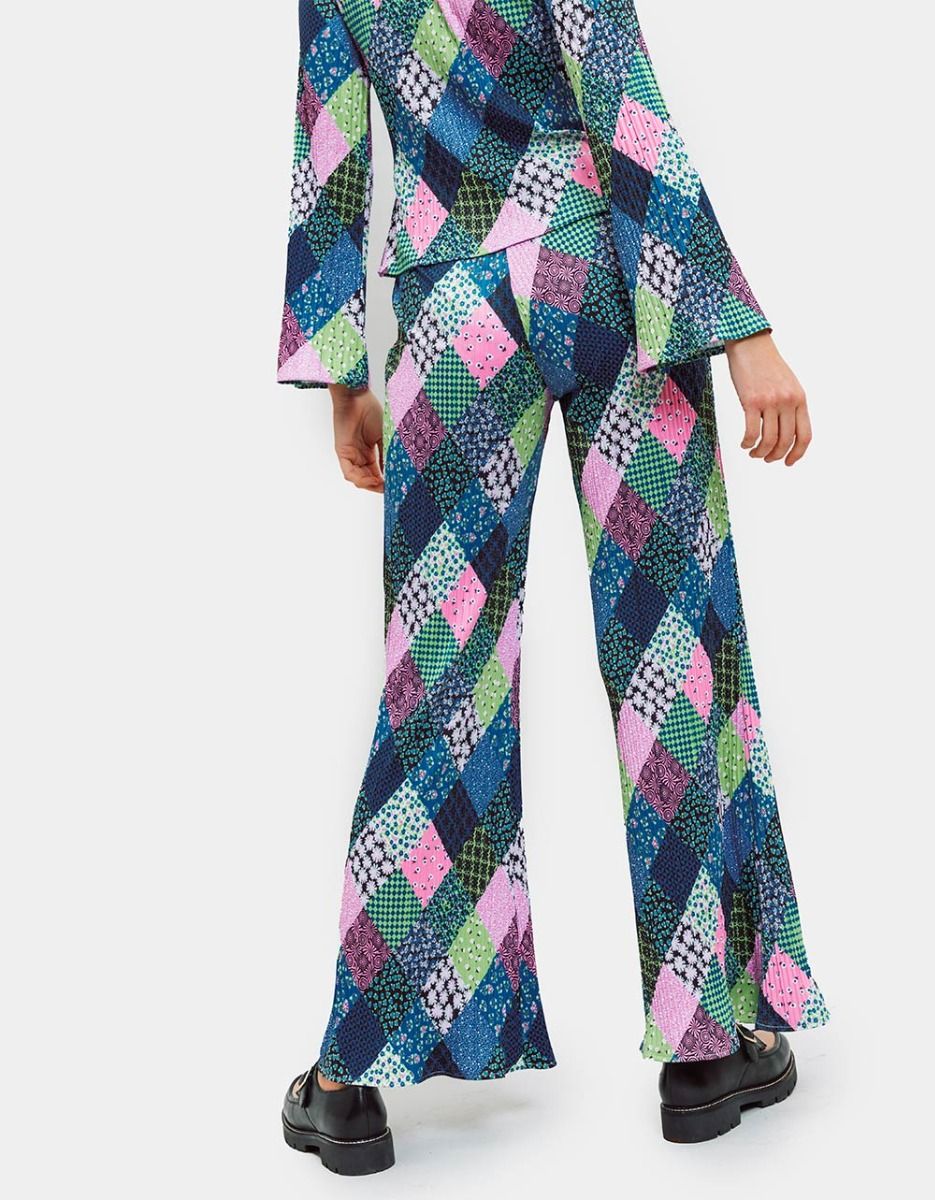 Plisse Patchwork Pants_3