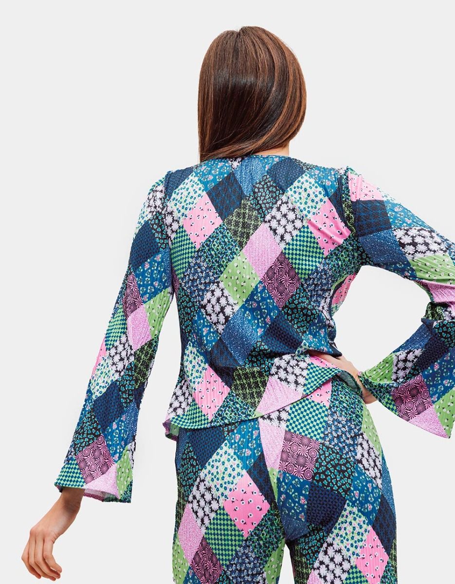 Plisse Patchwork Ring Top_1