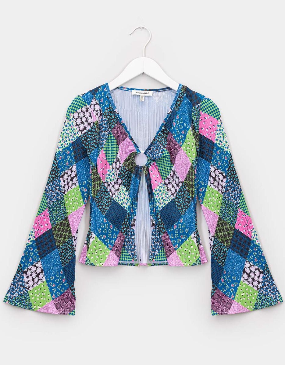 Plisse Patchwork Ring Top_0