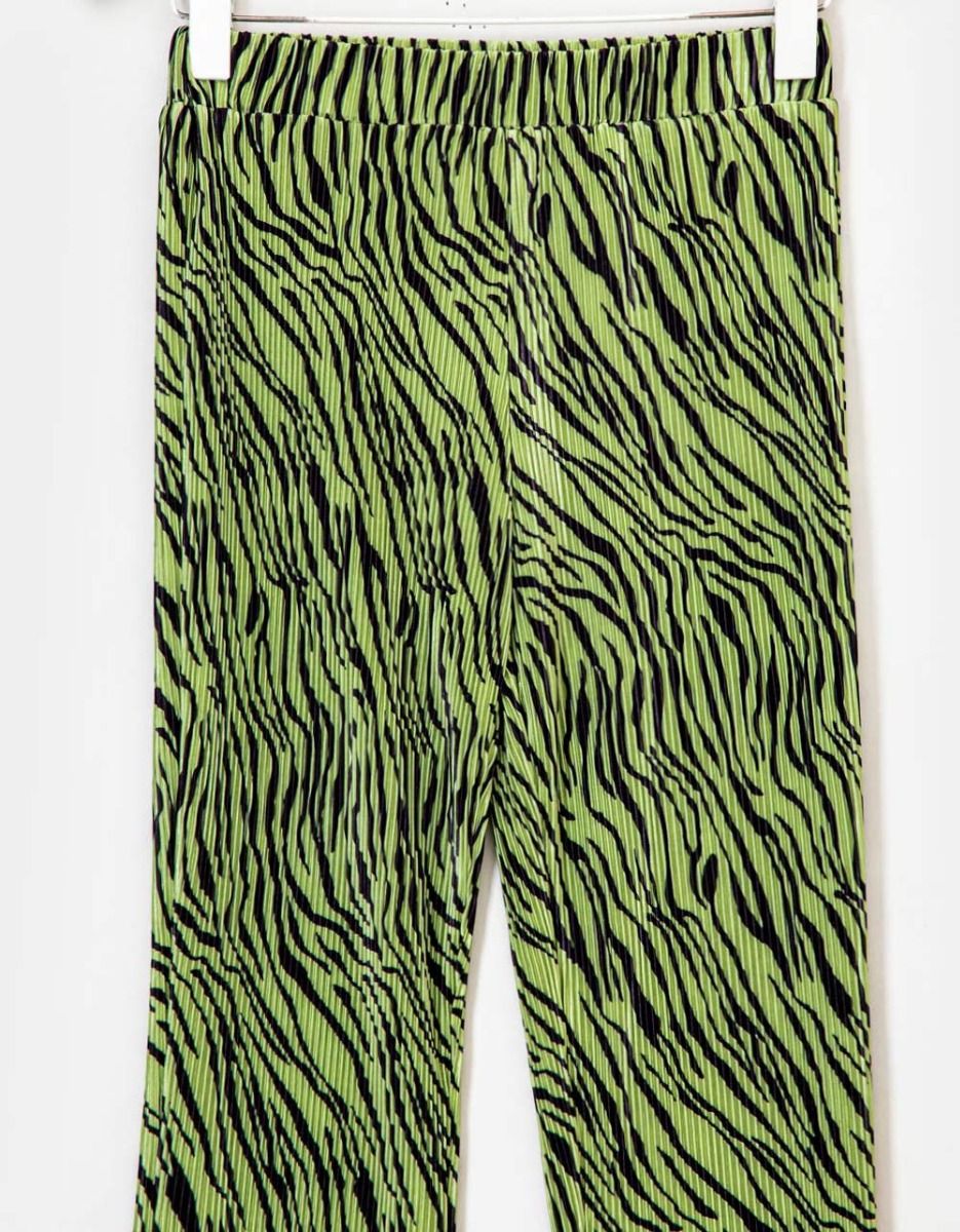 Plisse Zebra Flare Pants_4