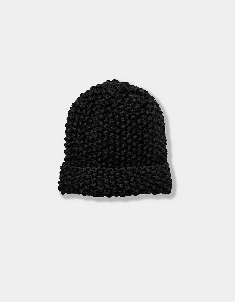 Popcorn Beanie in Black_0