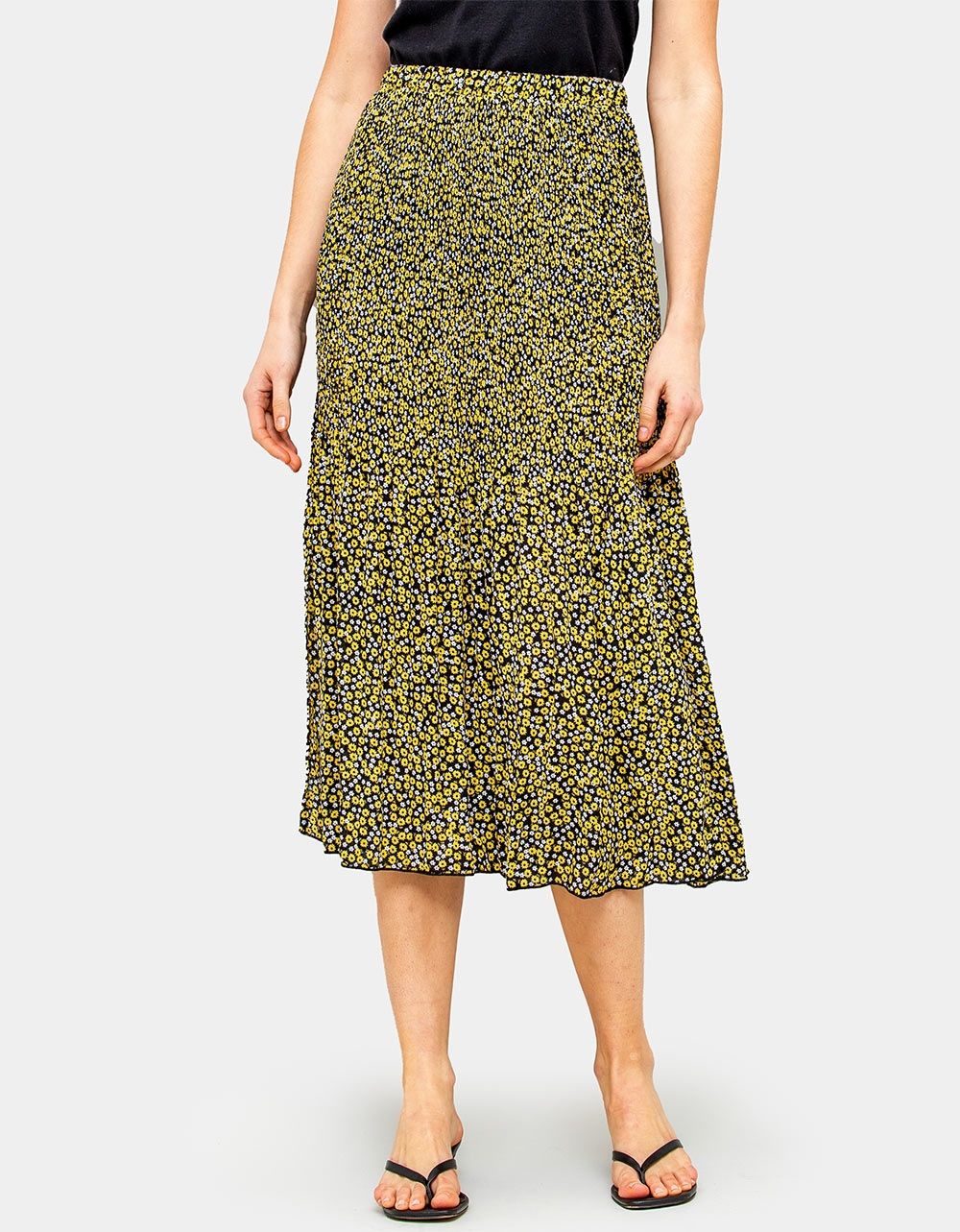 Porto Posy Pleated Skirt_1