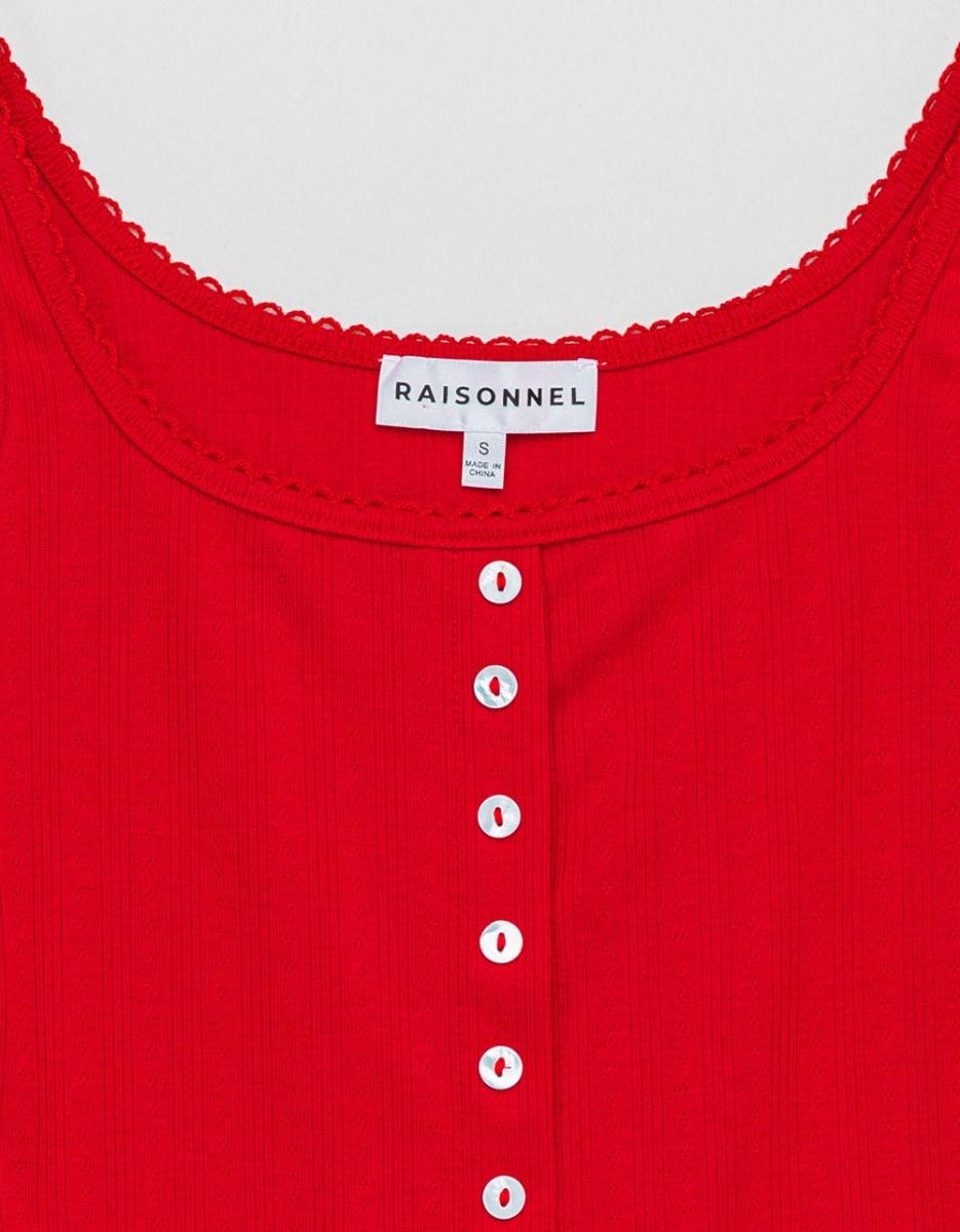 Red Pointelle Cami_2