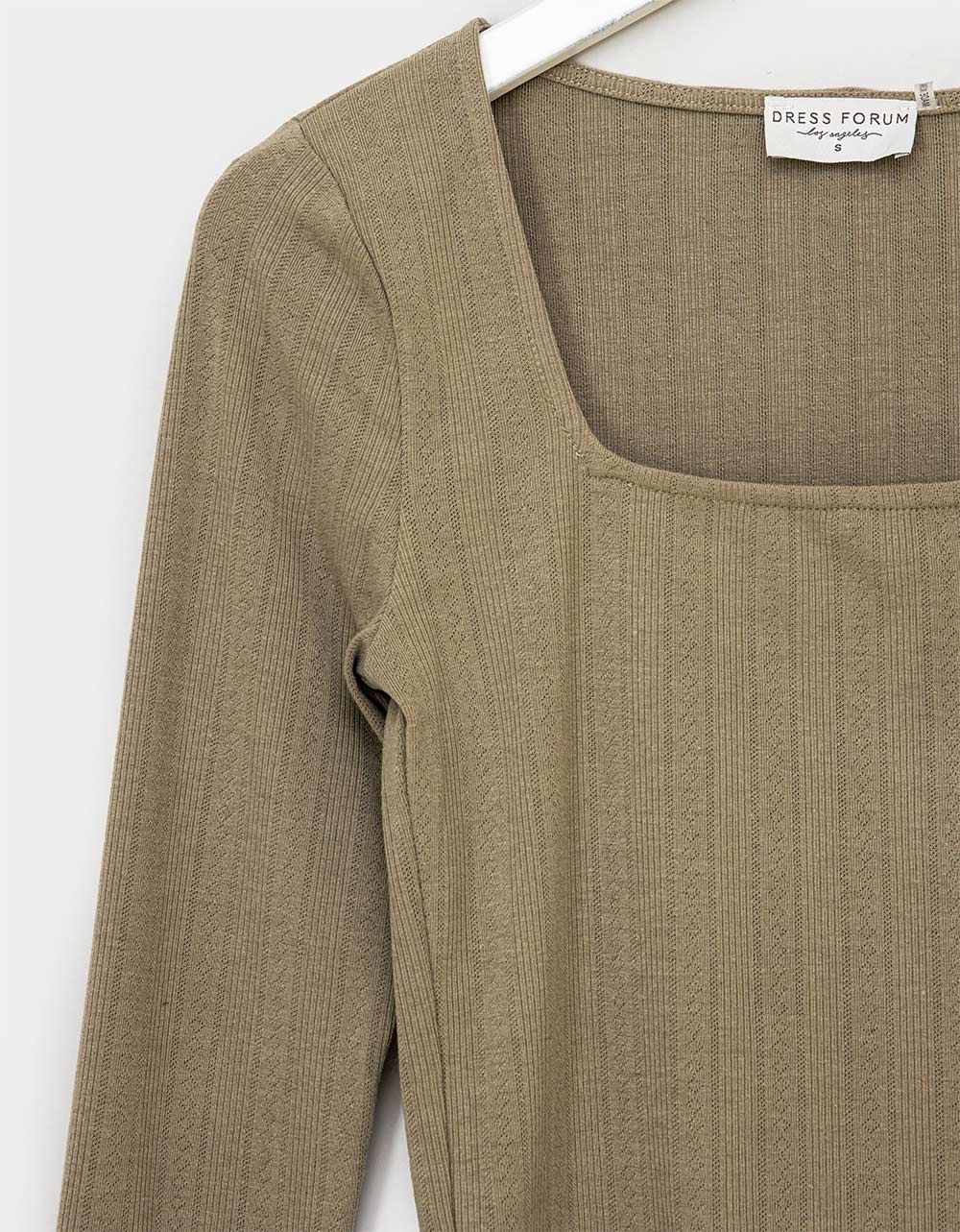 Reese Square Neck Tee in Sage_1