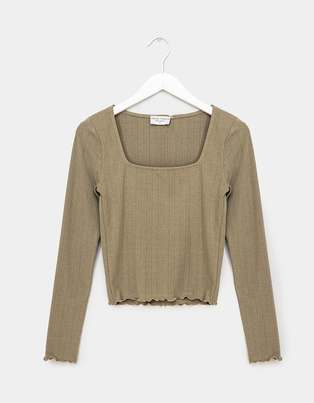 Reese Square Neck Tee in Sage_0