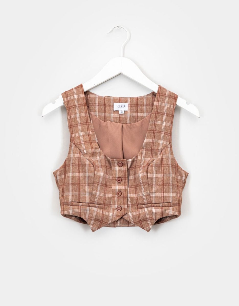 Retro Check Vest_0