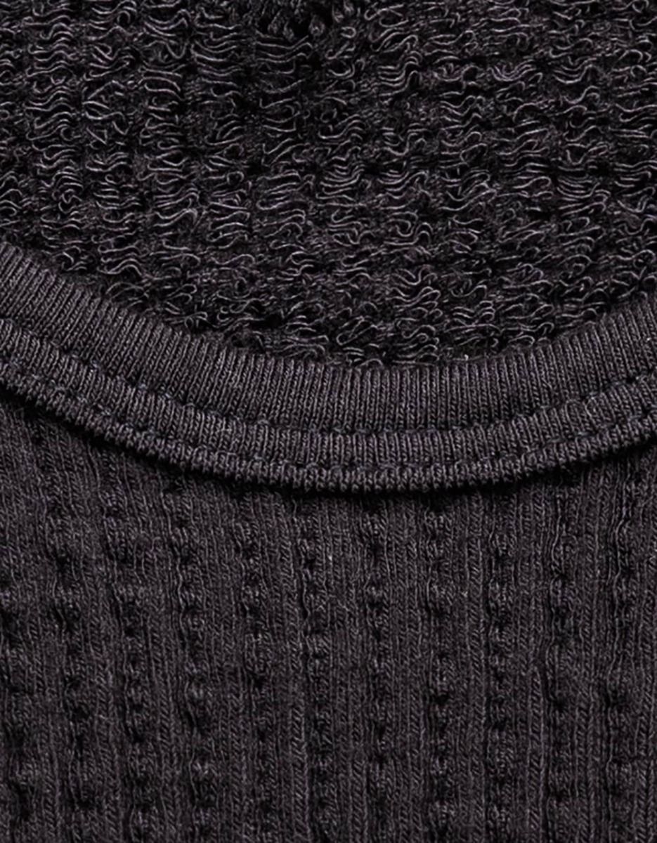 Ribbed Bra Tank in Black_5