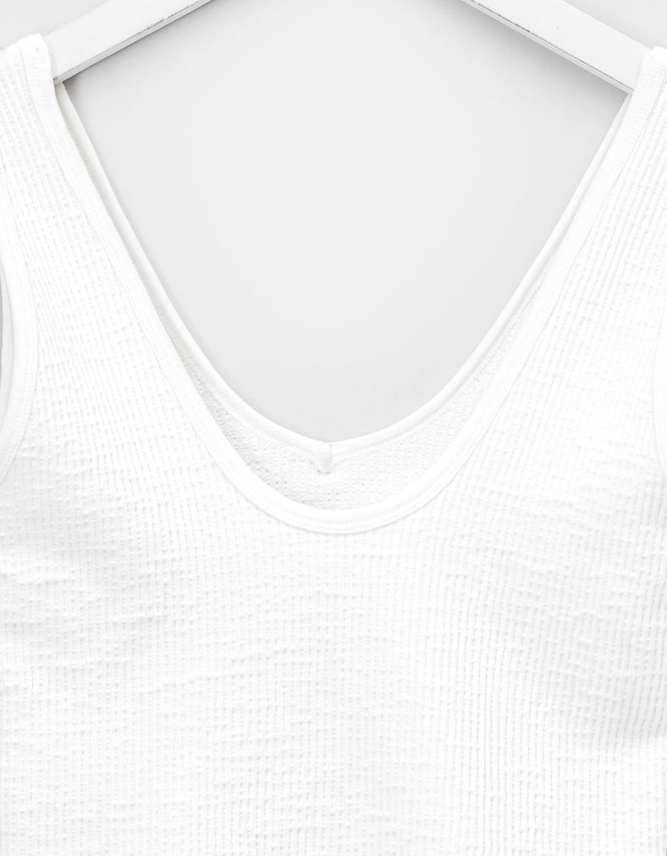 Ribbed Bra Tank in Ivory_3