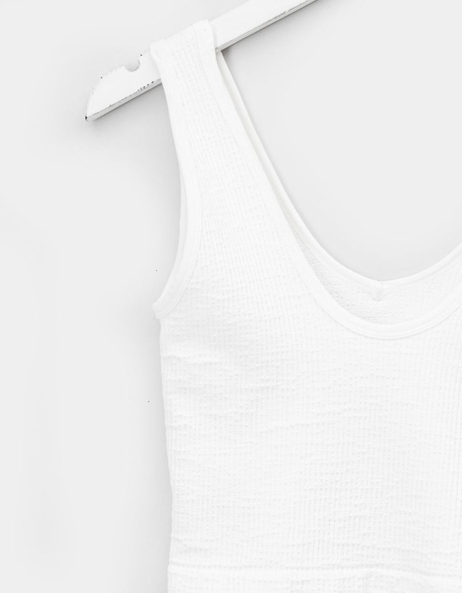 Ribbed Bra Tank in Ivory_4