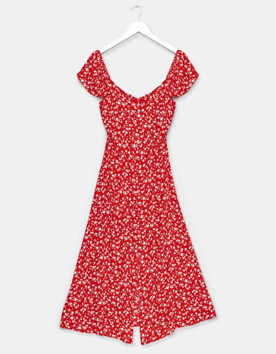 Rouge Ditsy Floral Midi_0