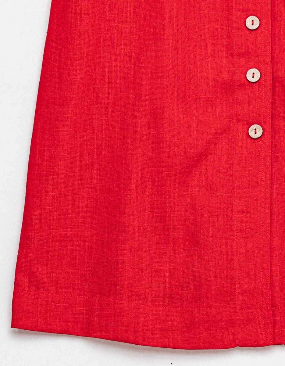 Rouge Linen Skirt_1
