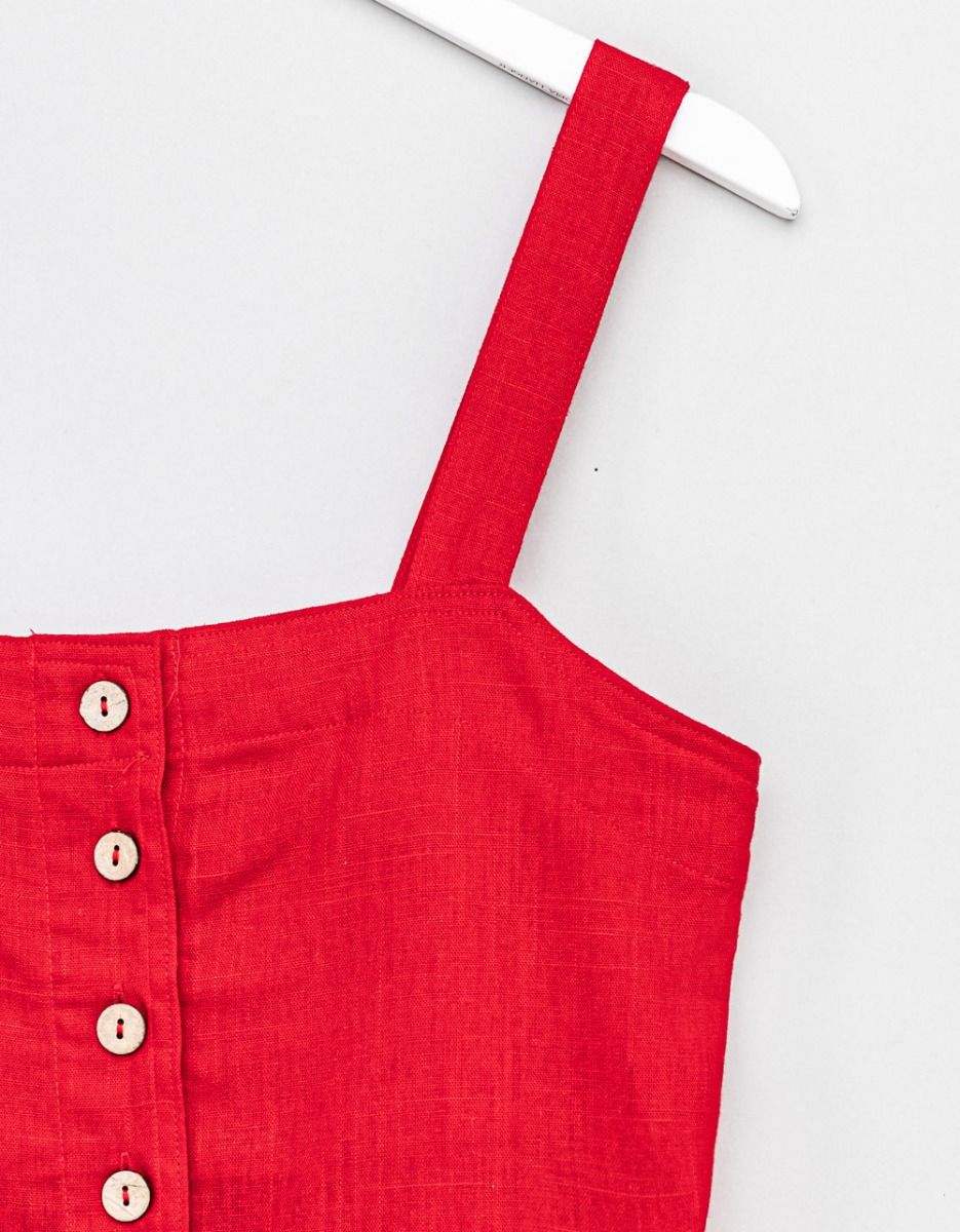 Rouge Linen Top_1
