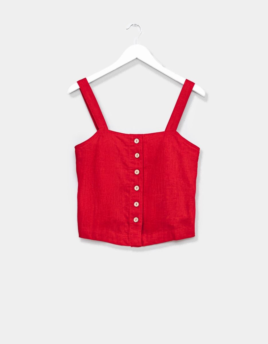 Rouge Linen Top_0
