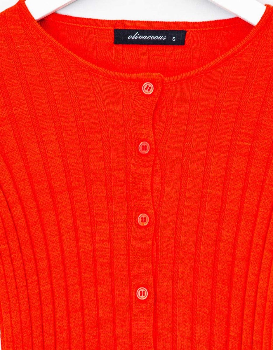 Ruby Button Cardi in L'Orange_2