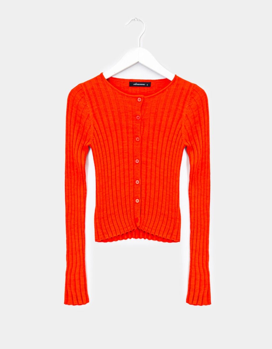 Ruby Button Cardi in L'Orange_0