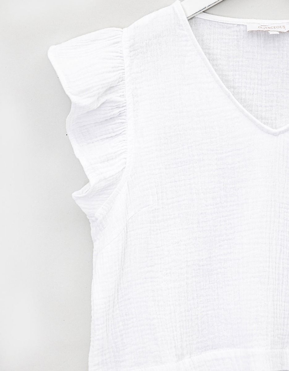 Ruffle Sleeve Cotton Top_6