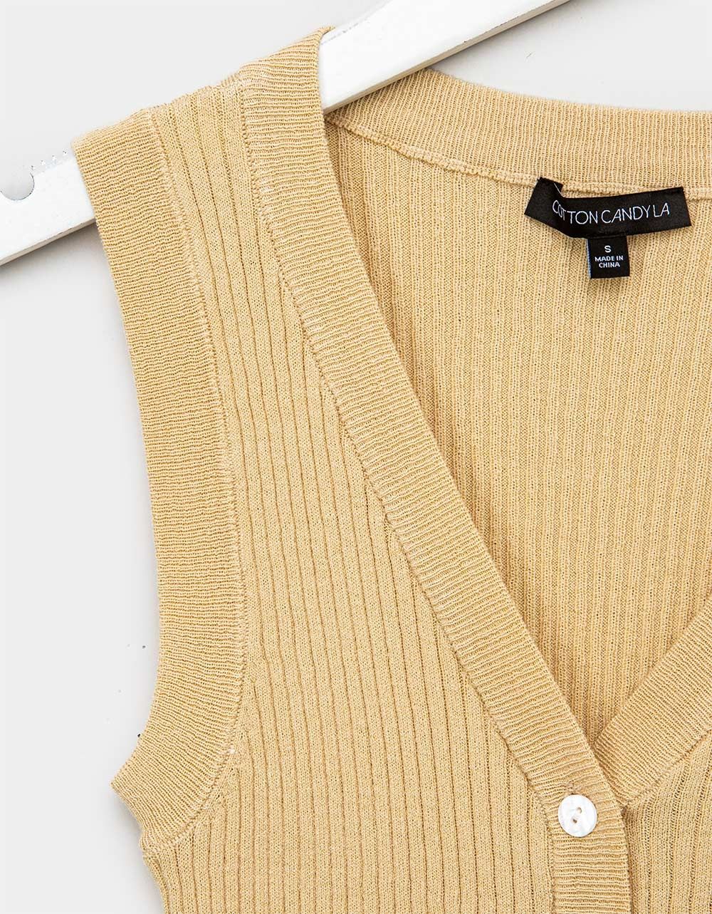 Salma Button Top in Oatmeal_1