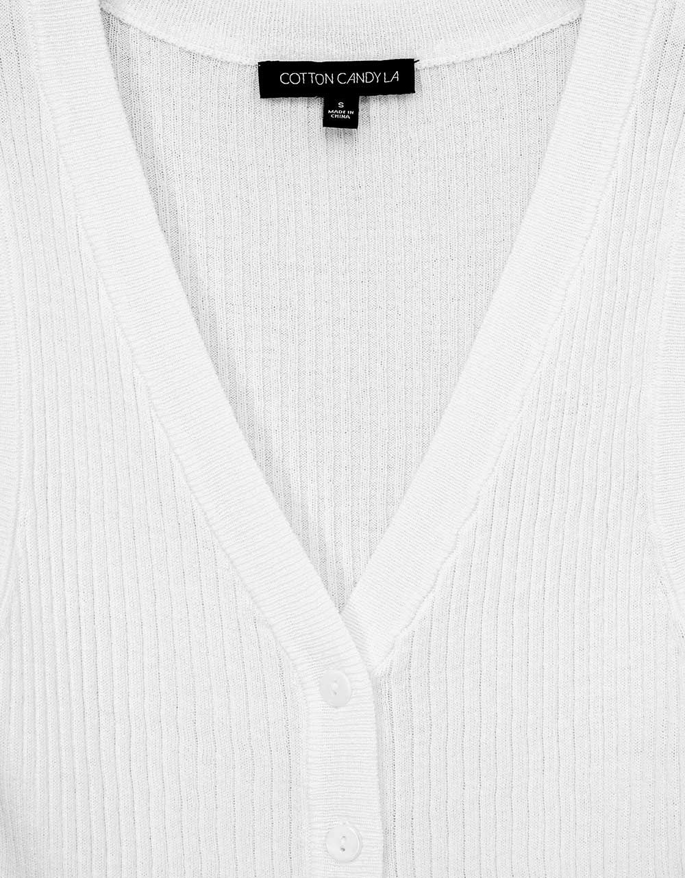 Salma Button Top in White_2