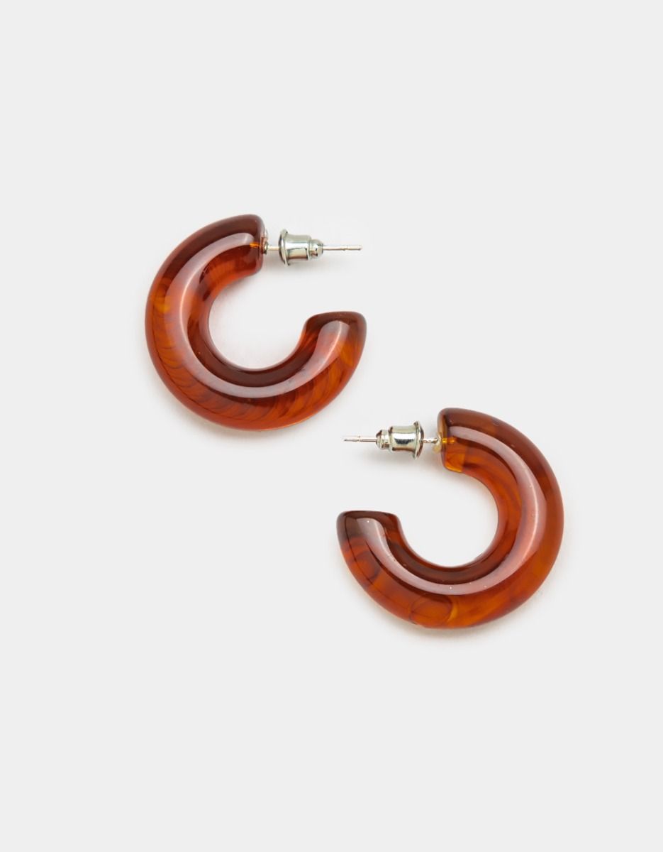 Salma Hoops in Amber_0