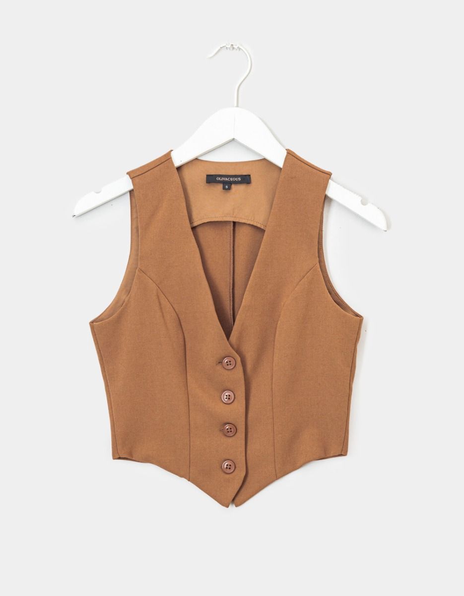 Salma Vest in Latte_0