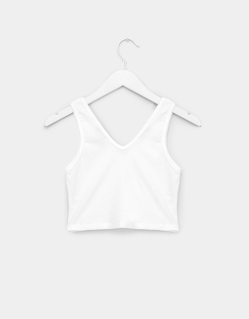 Samy Rib Crop Top in Ivory_3