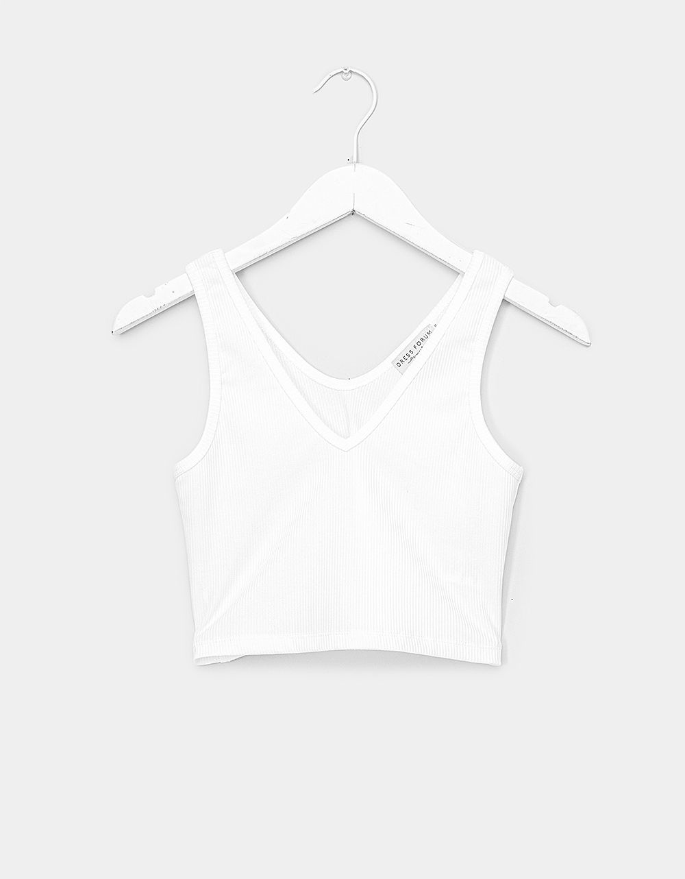 Samy Rib Crop Top in Ivory_0