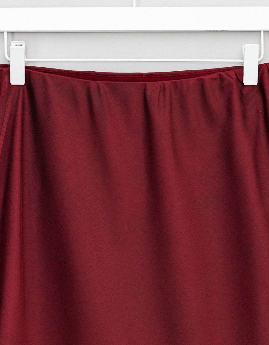 Sangria Satin Skirt_1