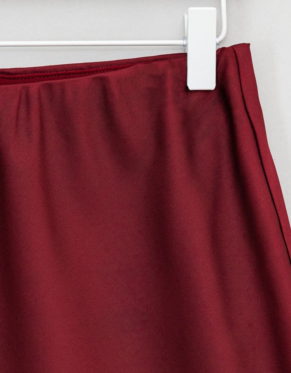 Sangria Satin Skirt_2