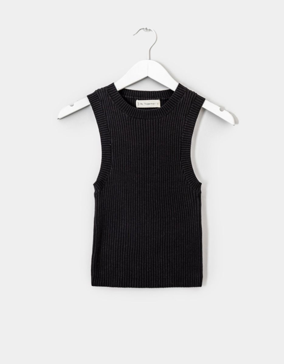 Sawyer Crop Knit in Black_0