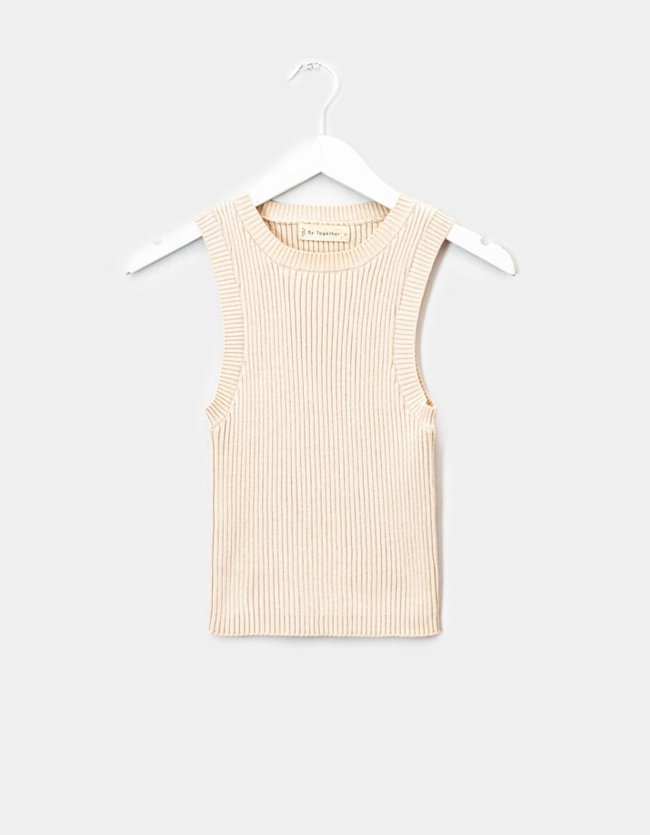 Sawyer Crop Knit in Bone_0